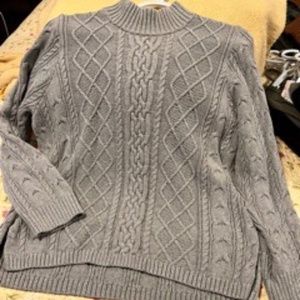 Good Condition Sweater Woven Design , Turtle Neck